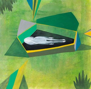 "Death Is a Jewel Box" 15" x 15" Gouache on Paper