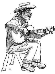 Blues Folks Country Guitarist ink, 2017