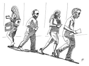 Random Actors Street Crossing ink, 2016